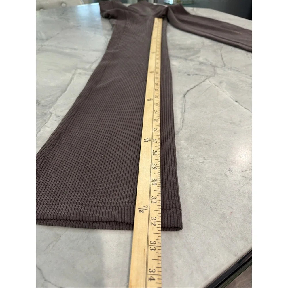 Lululemon Ribbed Softstreme Flared Pant Regular NWT Size 0 LW5GVKS Espresso ESPR